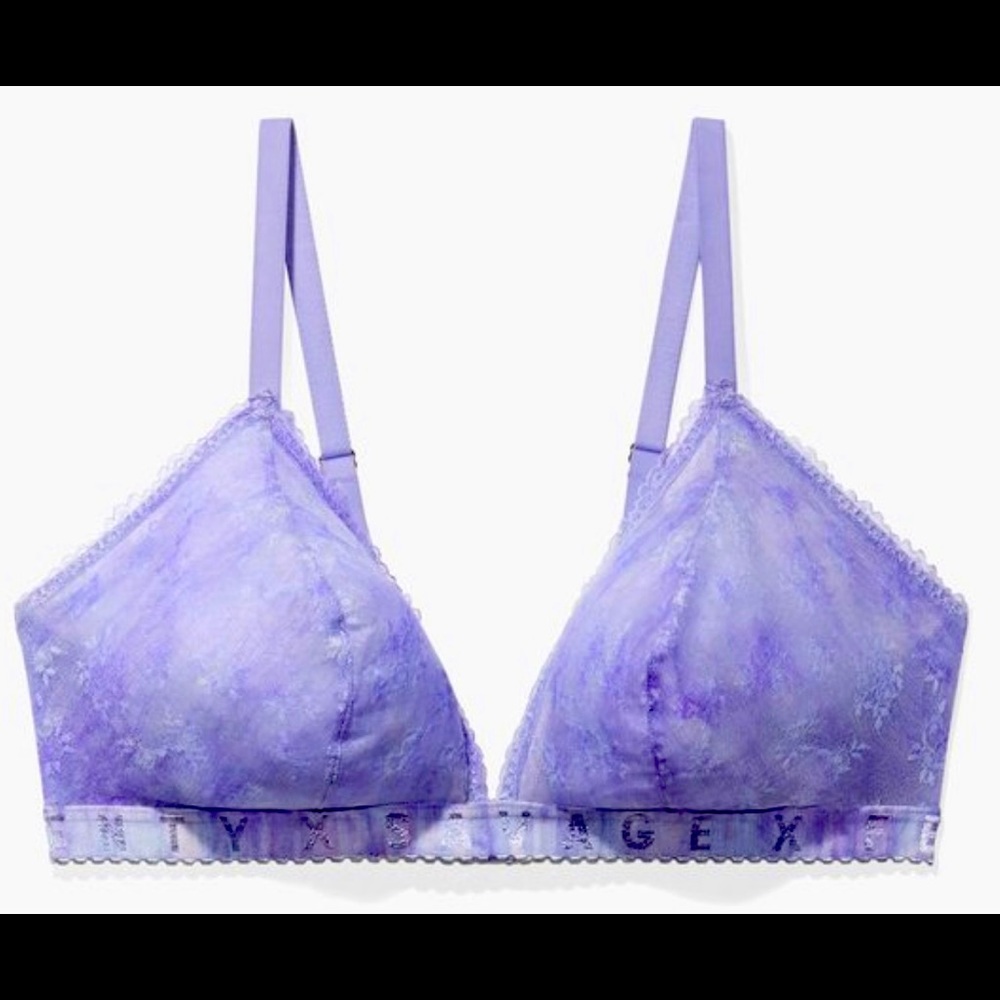 Watercolor Tie Dye Lace Bralette 3x